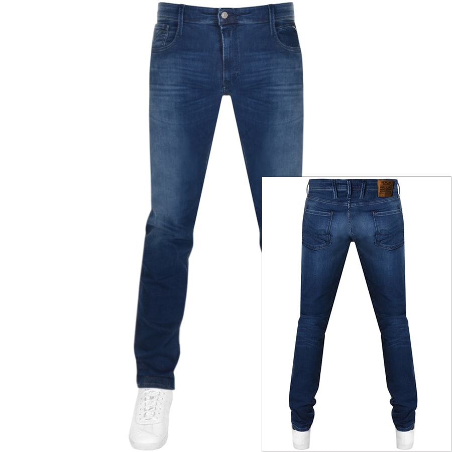 Alternative Image for ProductReplay Slim Fit Anbass Jeans Blue1